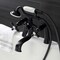 Kingston Brass KS228MB Deck Mount Clawfoot Tub Faucet with Hand Shower, Matte Black KS228MB - alternate 4